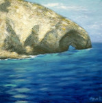 Cliff 50 x 50 cm acrylic on canvas with frame